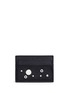 Figure View - Click To Enlarge - ALEXANDER MCQUEEN - Skull eyelet and stud leather card holder