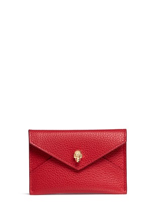 Main View - Click To Enlarge - ALEXANDER MCQUEEN - Skull leather envelope card holder