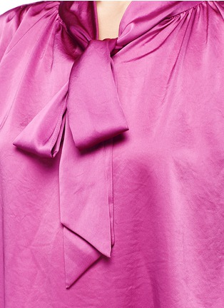 Detail View - Click To Enlarge - CO - Pussybow satin blouse