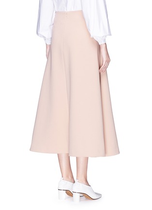 Back View - Click To Enlarge - CO - Pleated front crepe A-line midi skirt