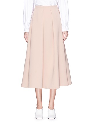 Main View - Click To Enlarge - CO - Pleated front crepe A-line midi skirt