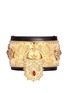 Main View - Click To Enlarge - ALEXANDER MCQUEEN - Swarovski crystal padlock leather cuff