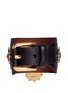 Figure View - Click To Enlarge - ALEXANDER MCQUEEN - Swarovski crystal padlock leather cuff