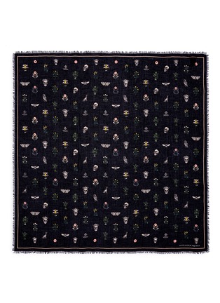 Main View - Click To Enlarge - ALEXANDER MCQUEEN - Medieval flower print silk-modal scarf
