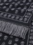Detail View - Click To Enlarge - ALEXANDER MCQUEEN - 'Large Upside Down Skull' wool blend scarf