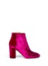 Main View - Click To Enlarge - AQUAZZURA - 'Brooklyn 85' velvet ankle boots