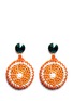 Main View - Click To Enlarge - VENESSA ARIZAGA - 'Orange Slice' rhinestone crochet fruit drop earrings