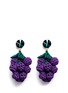 Main View - Click To Enlarge - VENESSA ARIZAGA - 'Have a Grape Day' rhinestone crochet drop earrings