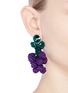 Figure View - Click To Enlarge - VENESSA ARIZAGA - 'Have a Grape Day' rhinestone crochet drop earrings