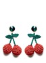 Main View - Click To Enlarge - VENESSA ARIZAGA - 'Cherry Picking' rhinestone crochet fruit drop earrings