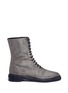 Main View - Click To Enlarge - THE ROW - 'Fara' distressed satin combat boots