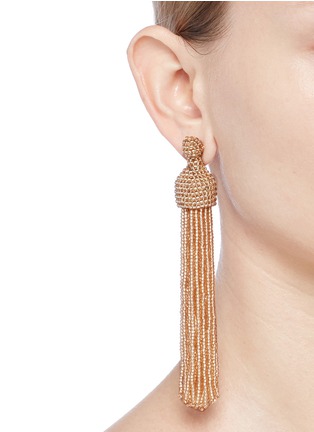 Figure View - Click To Enlarge - KENNETH JAY LANE - Beaded tassel earrings