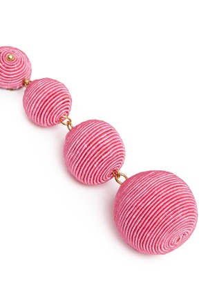 Detail View - Click To Enlarge - KENNETH JAY LANE - 'Carnival' threaded sphere drop clip earrings