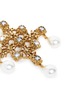 Detail View - Click To Enlarge - KENNETH JAY LANE - Glass crystal pearl drop brooch