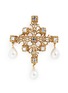 Main View - Click To Enlarge - KENNETH JAY LANE - Glass crystal pearl drop brooch