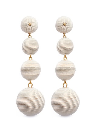 Main View - Click To Enlarge - KENNETH JAY LANE - 'Carnival' threaded sphere drop clip earrings