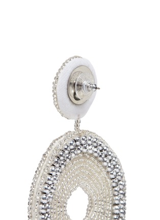 Detail View - Click To Enlarge - KENNETH JAY LANE - Beaded cutout circle drop earrings