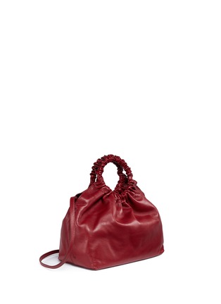 Figure View - Click To Enlarge - THE ROW - 'Double Circle' ruched handle medium leather crossbody bag