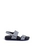 Main View - Click To Enlarge - FIGS BY FIGUEROA - 'Figulous Bis' suede hinged slingback sandals