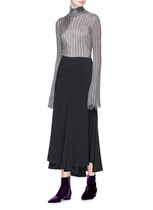 Figure View - Click To Enlarge - ELLERY - 'Minted' stripe metallic knit turtleneck sweater