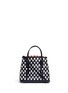 Main View - Click To Enlarge - ALAÏA - 'Goutte' wavy lasercut leather crossbody tote