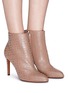 Figure View - Click To Enlarge - ALAÏA - Geometric stud leather ankle boots