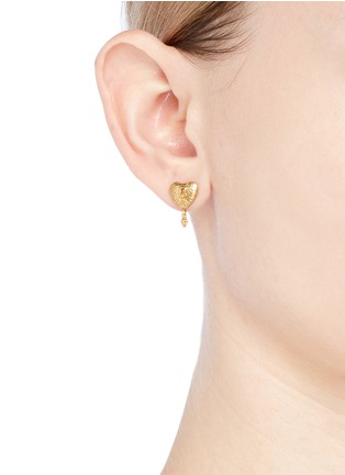 Figure View - Click To Enlarge - CHLOÉ - Heart stud earring 3-piece set