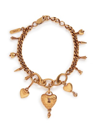 Main View - Click To Enlarge - CHLOÉ - 'Collected Hearts' charm bracelet