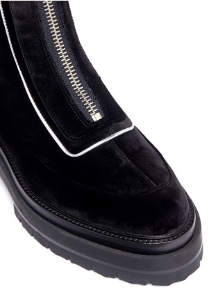 Detail View - Click To Enlarge - PIERRE HARDY - 'Machina' velvet ankle boots