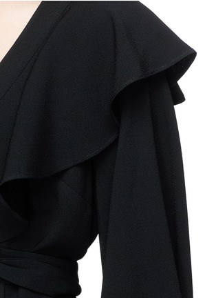 Detail View - Click To Enlarge - CO - Ruffle V-neck belted crepe wrap top