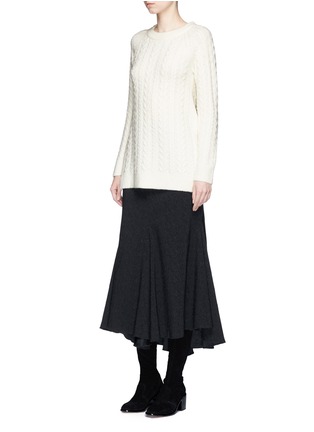 Figure View - Click To Enlarge - CO - Cashmere blend cable knit sweater