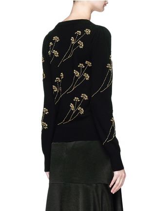 Back View - Click To Enlarge - CO - Floral beaded wool-cashmere sweater