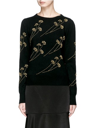 Main View - Click To Enlarge - CO - Floral beaded wool-cashmere sweater