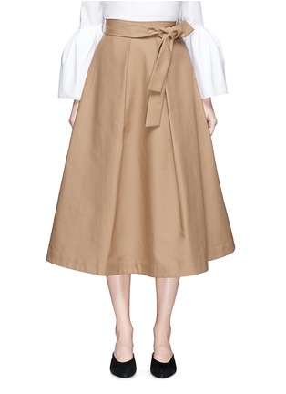 Main View - Click To Enlarge - CO - Belted high waist A-line midi skirt