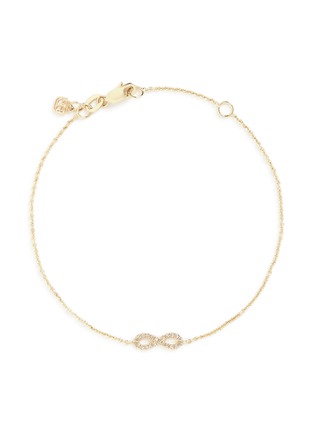 Main View - Click To Enlarge - SYDNEY EVAN - Diamond 14k yellow gold infinity charm bracelet