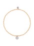 Main View - Click To Enlarge - SYDNEY EVAN - Diamond 14k white gold disc charm bead elastic bracelet