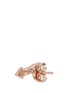 Detail View - Click To Enlarge - SYDNEY EVAN - Diamond rhodium 14k rose gold arrow single stud earring