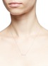 Detail View - Click To Enlarge - SYDNEY EVAN - 'Love' diamond 14k yellow gold small script charm necklace
