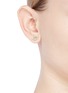 Figure View - Click To Enlarge - SYDNEY EVAN - Diamond 14k gold small Saturn single stud earring