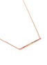 Figure View - Click To Enlarge - SYDNEY EVAN - Gemstone 14k rose gold long rainbow bar necklace