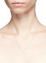 Detail View - Click To Enlarge - SYDNEY EVAN - 'Double Heart' diamond 14k gold medium charm necklace