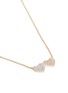 Figure View - Click To Enlarge - SYDNEY EVAN - 'Double Heart' diamond 14k gold medium charm necklace