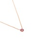 Figure View - Click To Enlarge - SYDNEY EVAN - 'Evil Eye' diamond sapphire rose gold tiny disc necklace