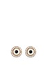 Main View - Click To Enlarge - SYDNEY EVAN - 'Evil Eye' diamond 14k yellow gold small enamel stud earrings