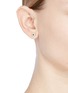 Figure View - Click To Enlarge - SYDNEY EVAN - 'Evil Eye' diamond 14k yellow gold small enamel stud earrings