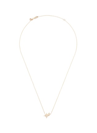 Main View - Click To Enlarge - SYDNEY EVAN - 'Double Starburst' diamond 14k yellow gold charm necklace