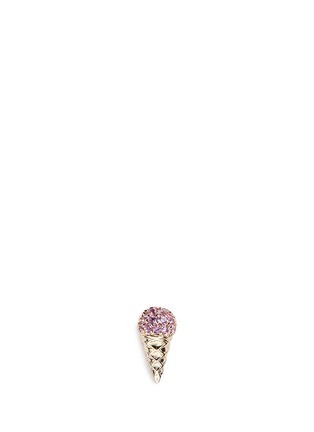 Main View - Click To Enlarge - SYDNEY EVAN - Sapphire 14k gold small ice cream single earring