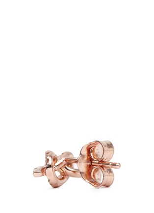Detail View - Click To Enlarge - SYDNEY EVAN - 'Love Knot' diamond 14k rose gold single stud earring