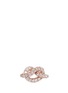 Main View - Click To Enlarge - SYDNEY EVAN - 'Love Knot' diamond 14k rose gold single stud earring