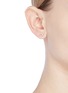 Figure View - Click To Enlarge - SYDNEY EVAN - 'Love Knot' diamond 14k rose gold single stud earring